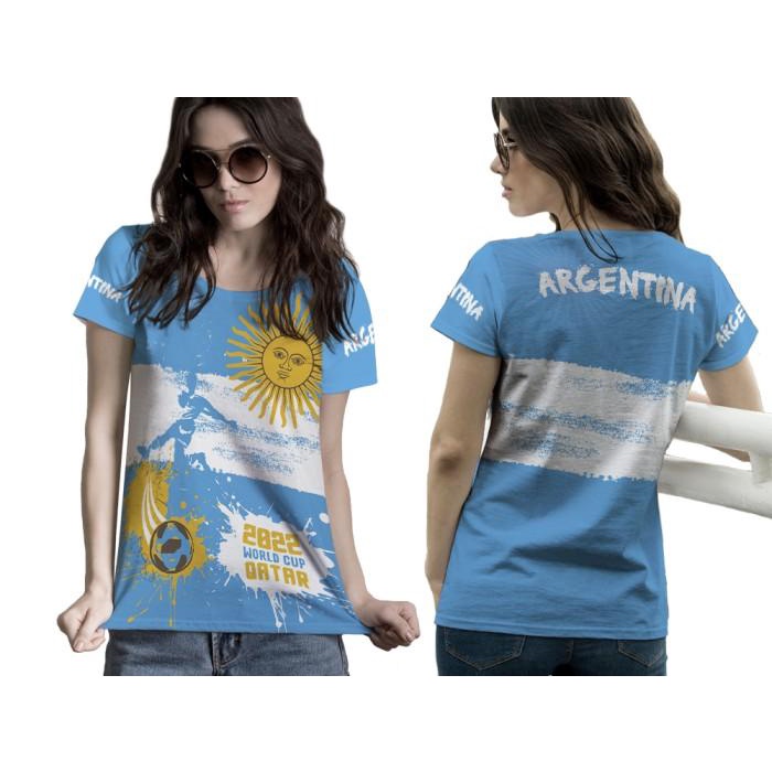 Koli Baju Kaos Jersey Piala Dunia Fifa World Cup Qatar Argentina Wanita