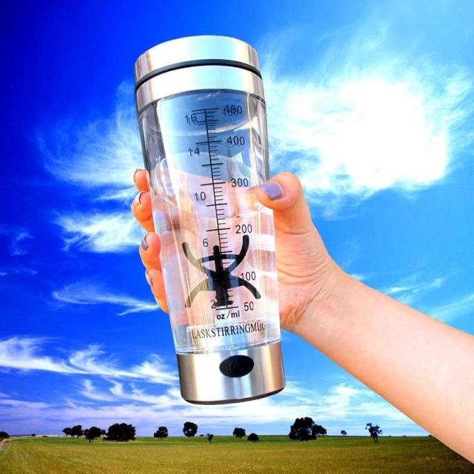 Botol Minum Protein Electric Shaker Portable Otomatis 450ml