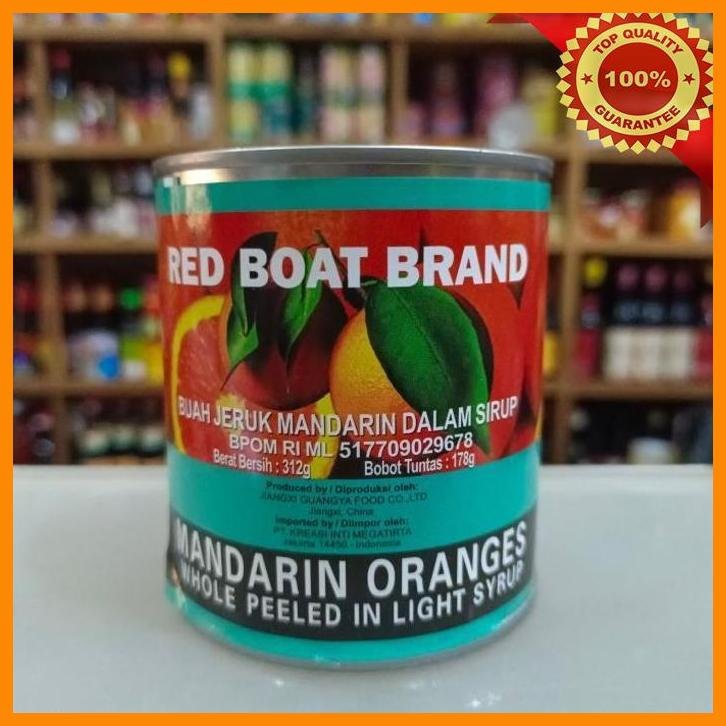 

(SUHA) RED BOAT BRAND MANDARIN ORANGES/ BUAH JERUK MANDARIN DALAM SIRUP 312GR