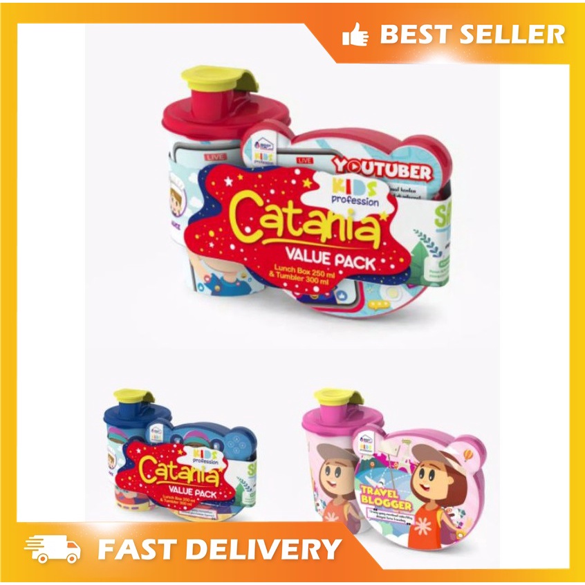 LUNCH BOX CATANIA VALUE PACK UNTUK ANAK/BEKAL SEKOLAH ANAK LUNCH BOX CATANIA VALUE