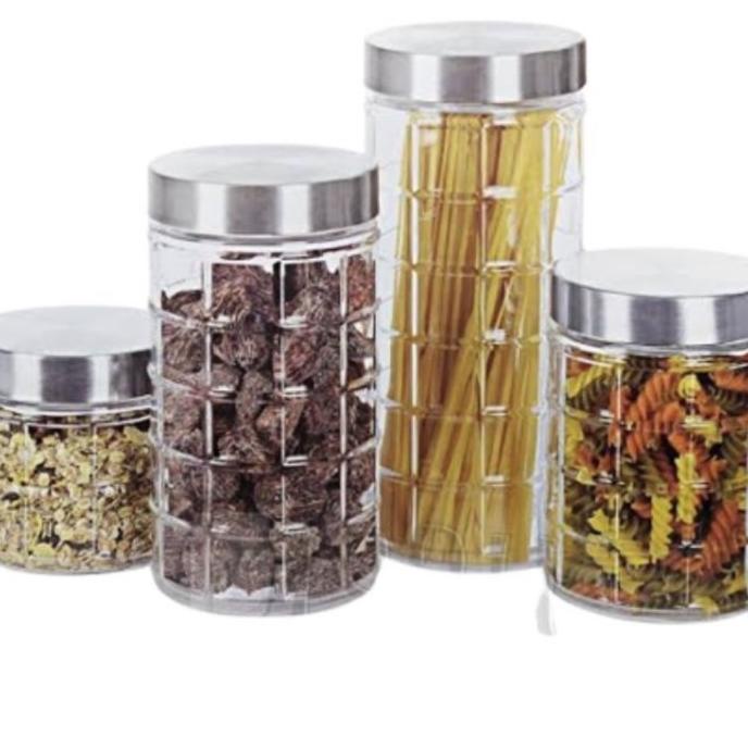 Toples kaca canister set - Toples kue lebaran - Toples kacang