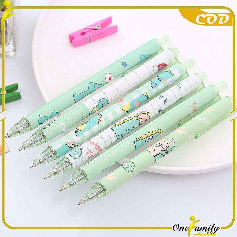 

ONE-A35 Pen Gel Mekanik Motif Cartoon Dinosaur / Pulpen Pelajar Dan Kantor Pena Lucu Motif Dino Imut