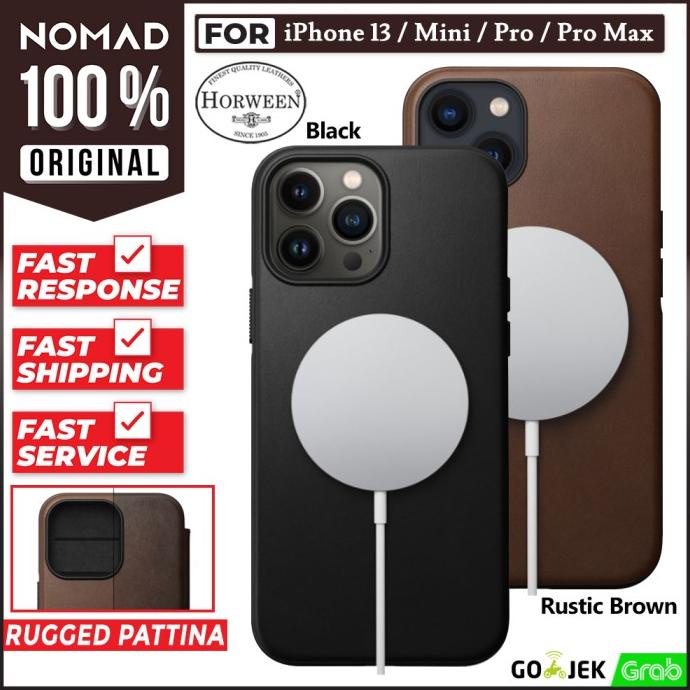 Case iPhone 13 Pro Max Mini Nomad Rugged Leather MagSafe Hybrid Casing