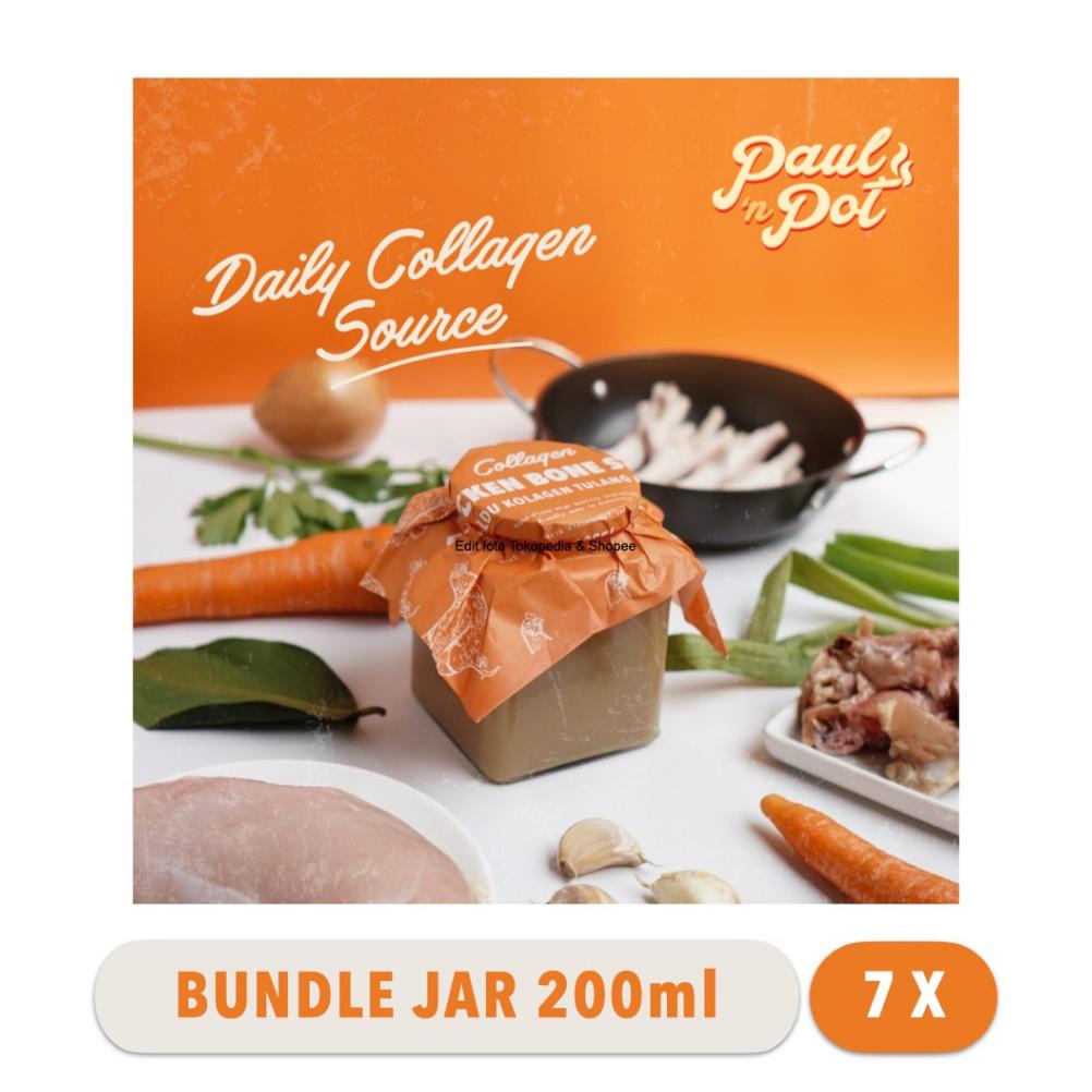

Paket 7 hari : Bundle 7 Trial Jar 200ml - Collagen Chicken Bone Stock - Bone Broth MPASI Best Seller