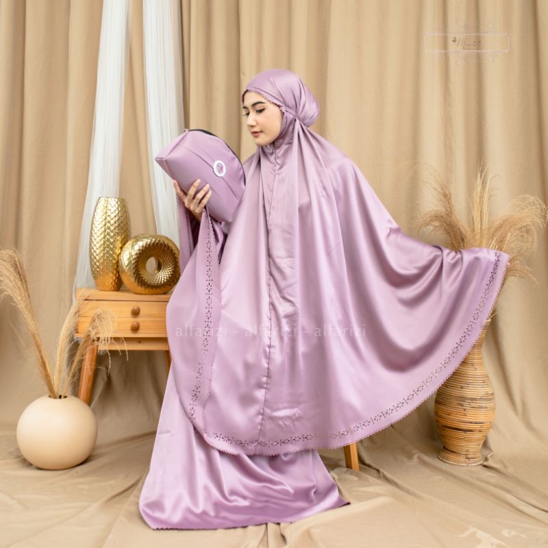 Free Tasbih - Mukena Dewasa Daily 2in1 Ameena Sutra Silk Tas Mewah