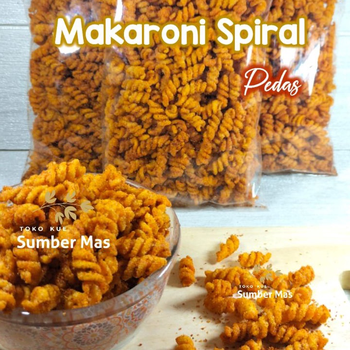 

➤➪✼✰ MAKARONI SPIRAL RASA PEDES Berat bersih 500 GR Laris