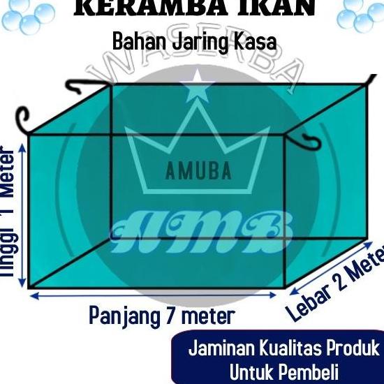 WASERBA - JARING KERAMBA IKAN UKURAN 7MX 2M X 1M