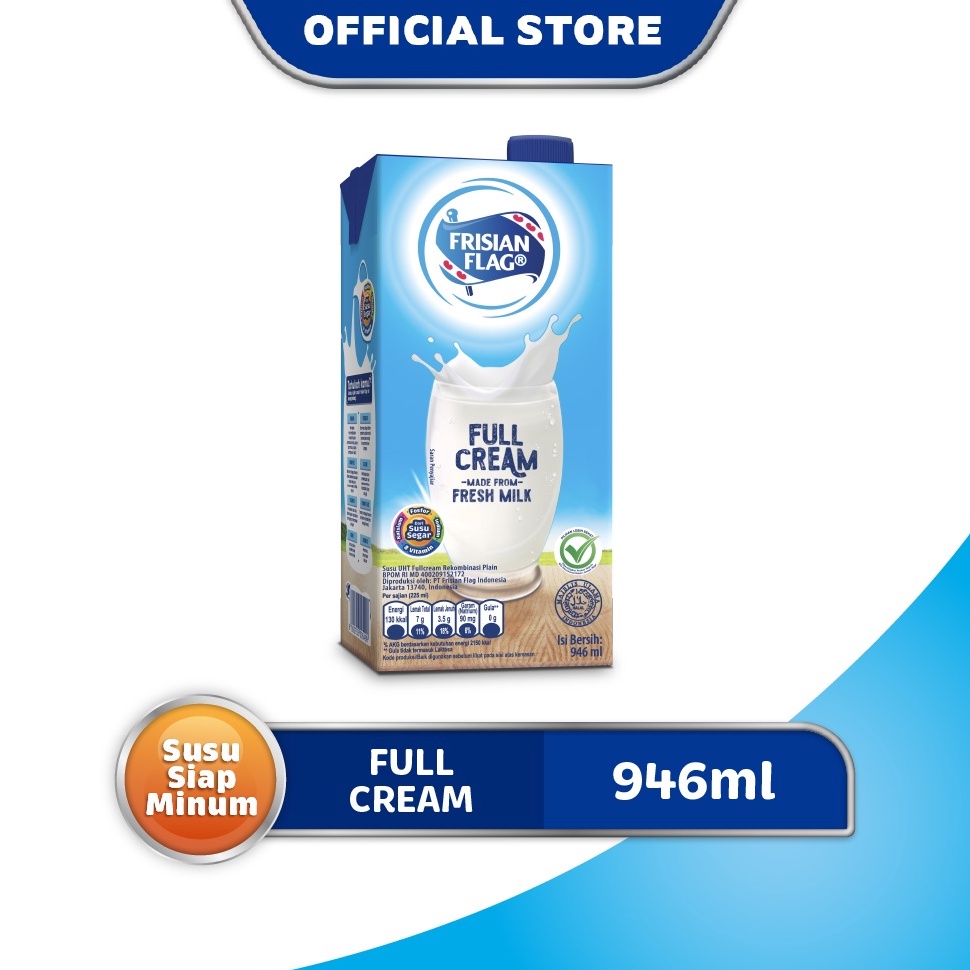 

Terlaris.. Frisian Flag Family UHT Full Cream 946 ml 72