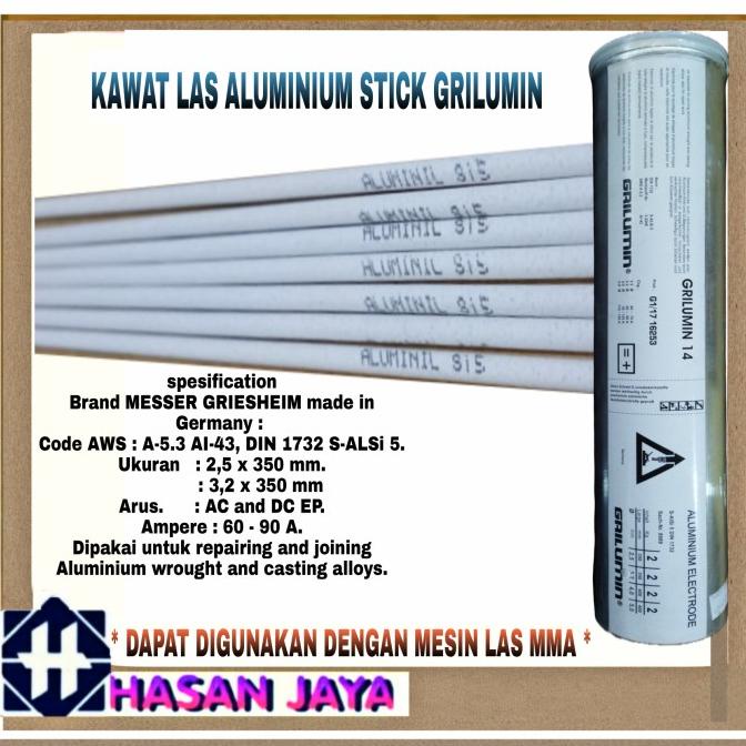 =====] Grilumin Kawat las aluminium / kawat las listrik aluminium