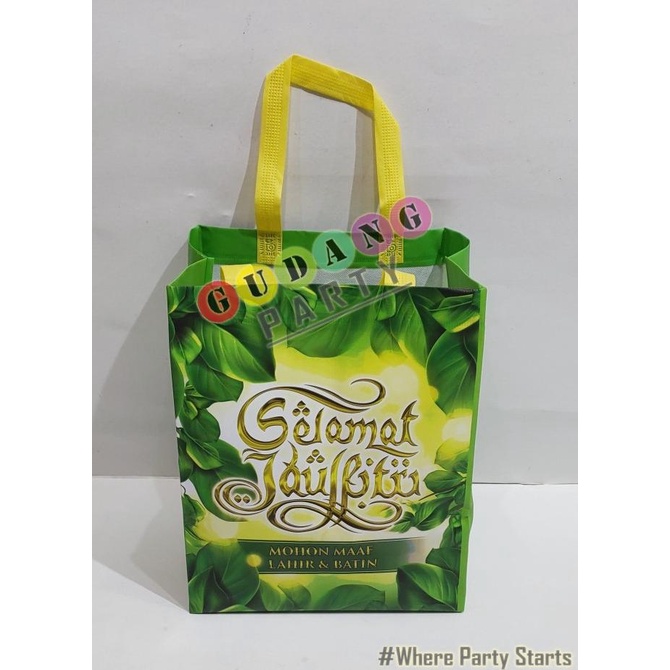 

Spunbond Laminasi HLB Idul Fitri/Tas Lebaran/Kantong Hampers souvenir