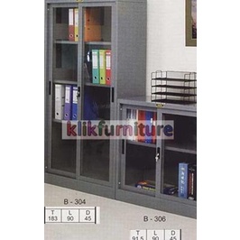 B 304 Brother Lemari Kantor Sliding 2 Pintu Kaca