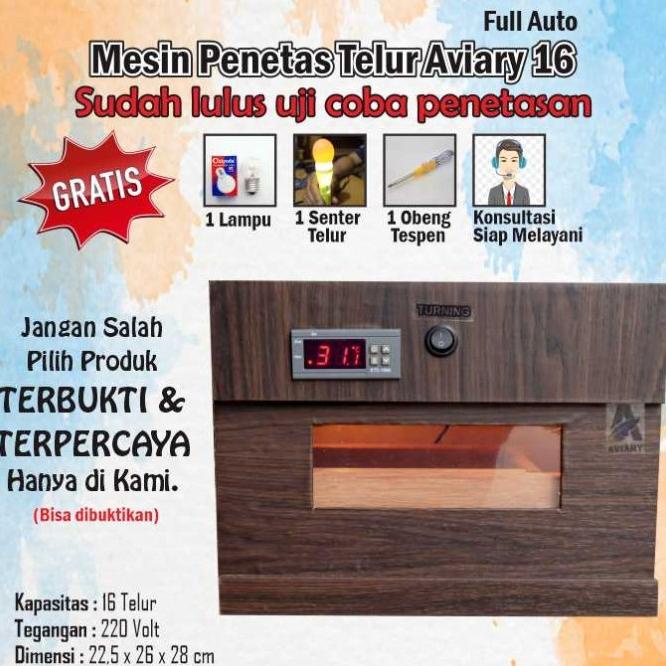 Terbaru  Mesin Penetas Telur Aviary 12 Kapasitas 12 Telur Ready