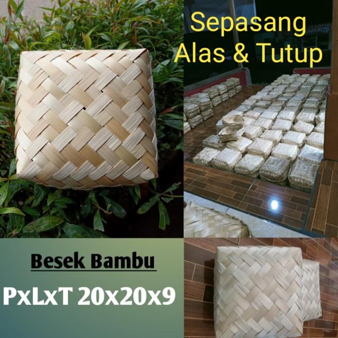 Besek bambu 20x20 Besek Nasi Besek Hampers Besek Anyaman bambu