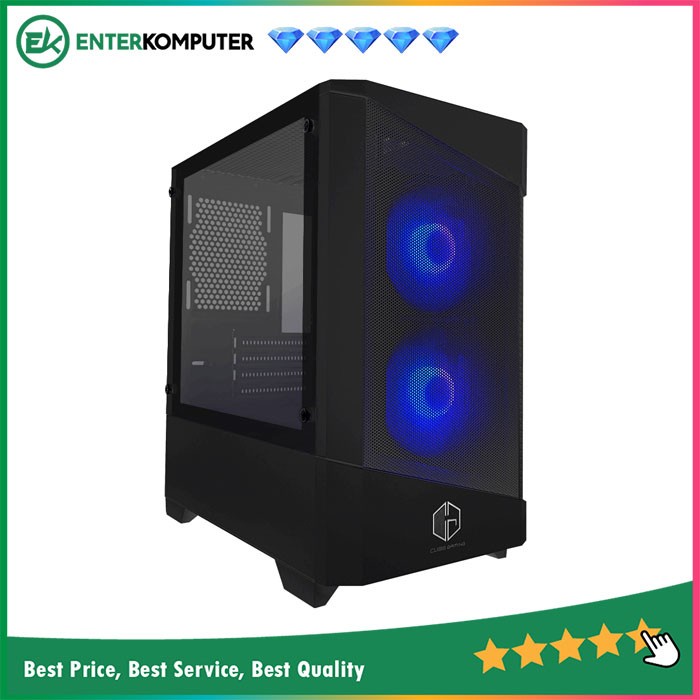 Casing CUBE GAMING LEORIC MESH BLACK - mATX - SIDE TEMPERED GLASS