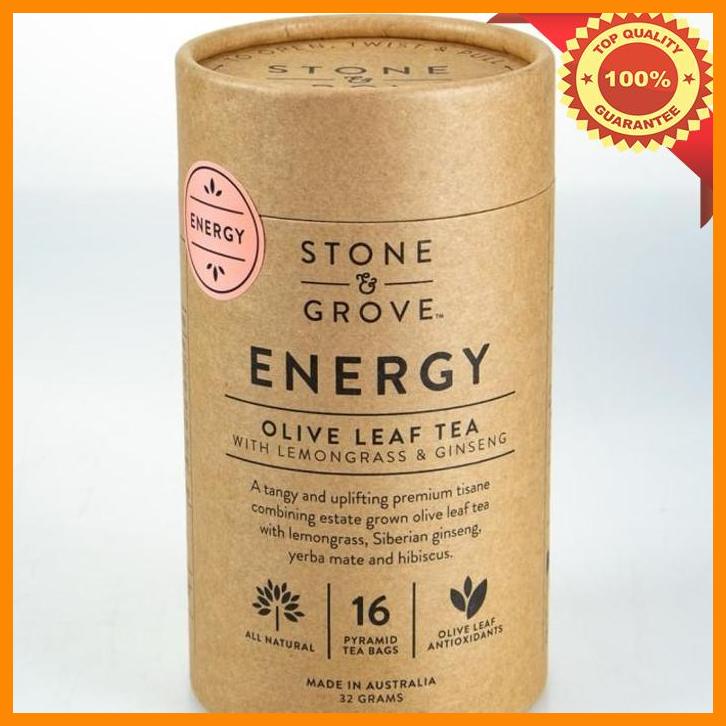 

(KSKS) STONE & GROVE ENERGY OLIVE LEAF TEA WITH LEMONGRASS & GINSENG 32 G