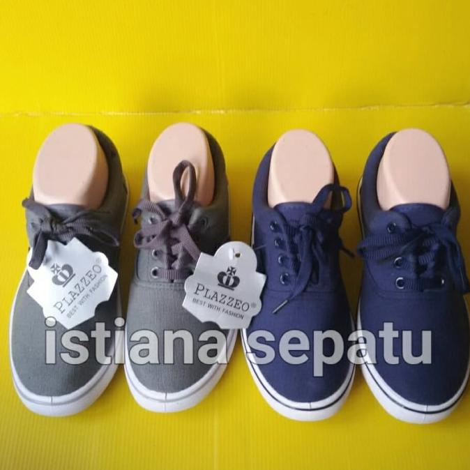 Sepatu plazzeo sneakers kanvas tali wanita murah