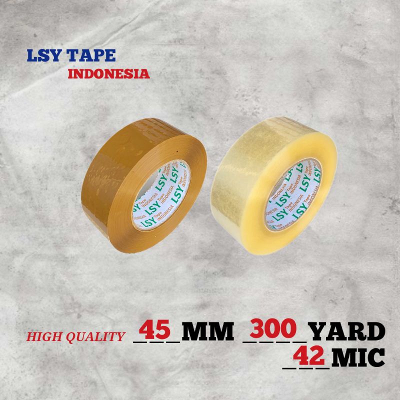 

lakban bening - cokelat termurah LSY TAPE 45mm x 300yard ( CHO )