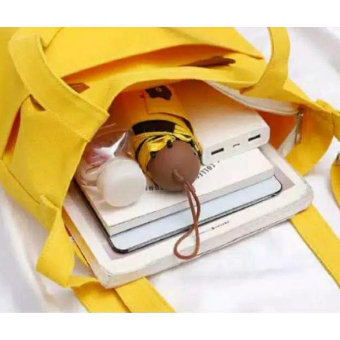 Tas Totebag Selempang Wanita Fashion Bear Cewek Terkini Korea Kanvas