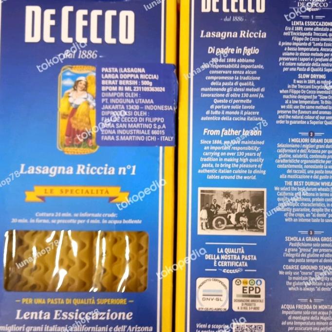 

langsung order saja] Pasta lasagna Italia DeCecco De Cecco Lasagna Riccia No.1 500g
