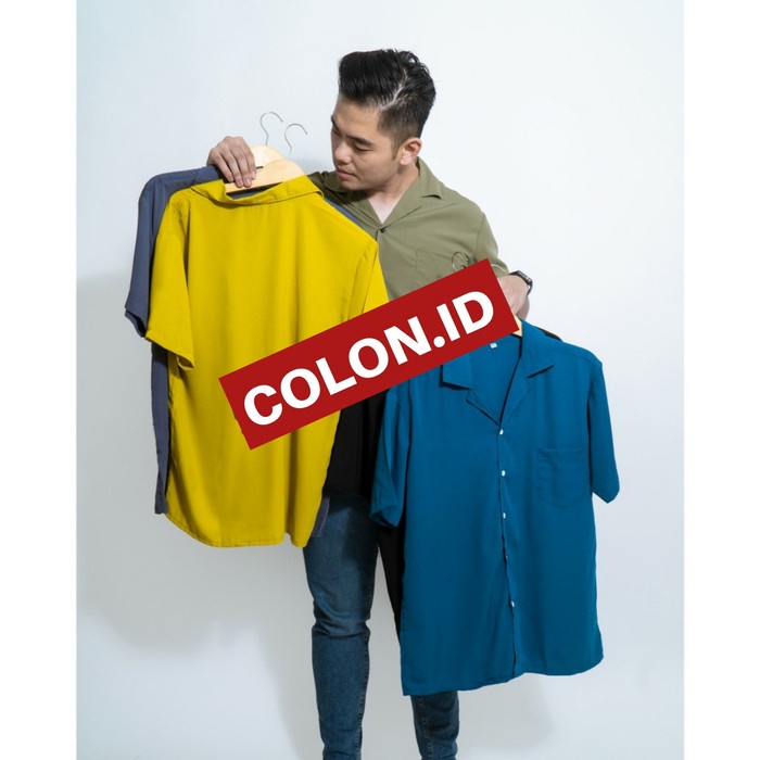 Ribsgold Kemeja Amarine / Kemeja Kasual Pria Lengan Pendek /