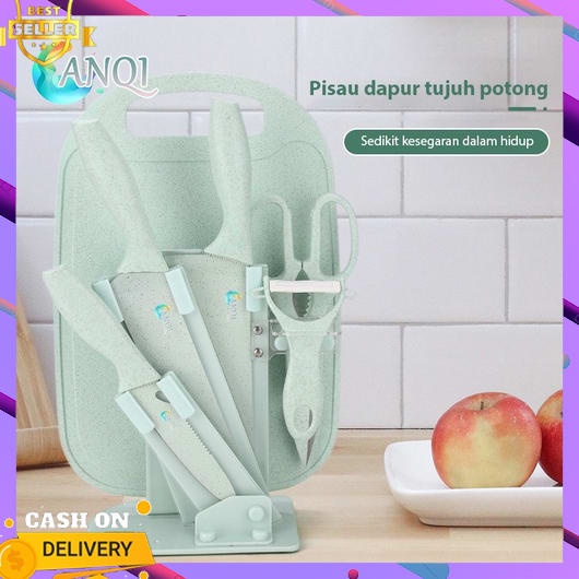 Pisau Set Dapur Lengkap 7 Pcs Stein Cook Ware 6 In 1 Steel Kuat Premium Tajam Kecil Lipat Daging Mur