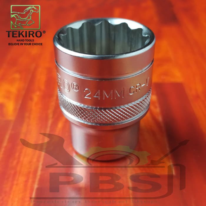 Mata kunci sock TEKIRO 24mm 1/2" 12PT . Mata kunci shock tekiro 24 mm