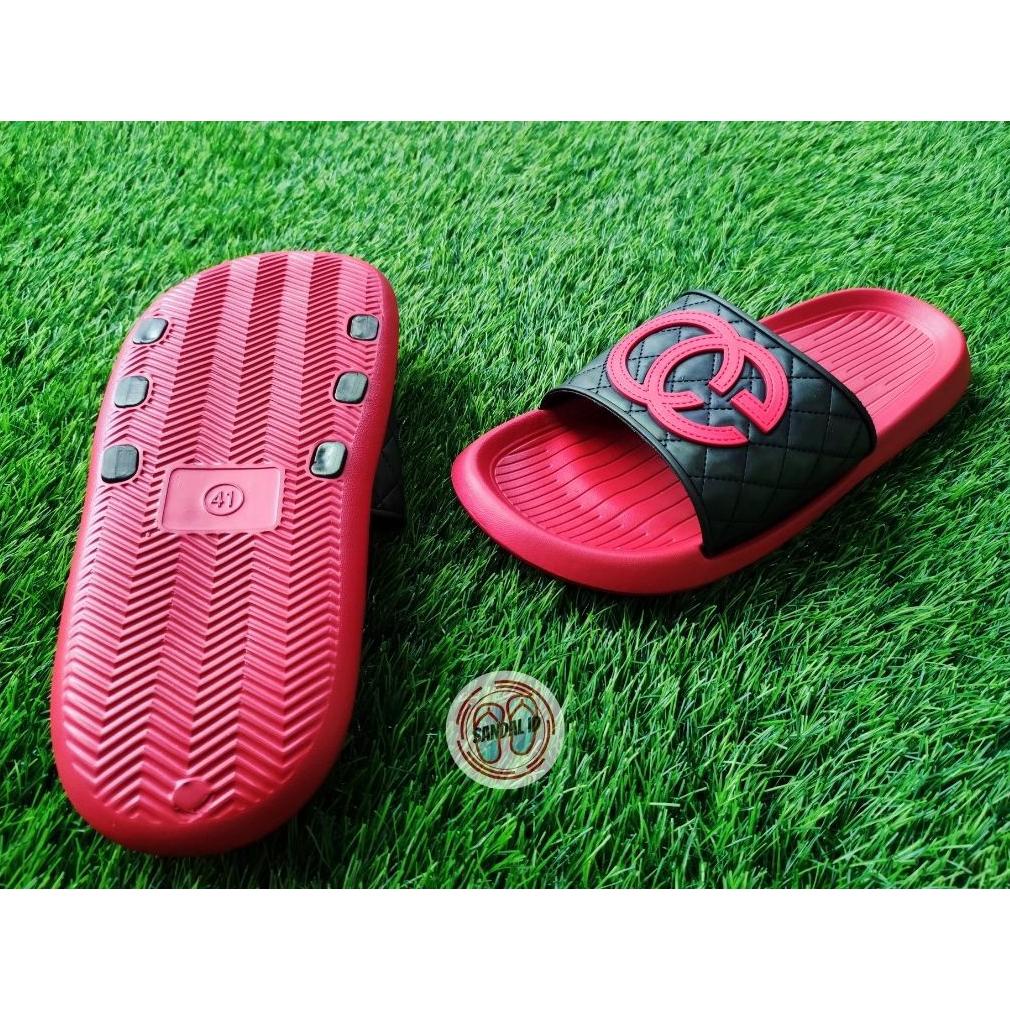 New Sandal Selop Import Bahan Karet Eva Elastis Model Gucci - Sandal Slip On Anti Slip - Sendal Slid