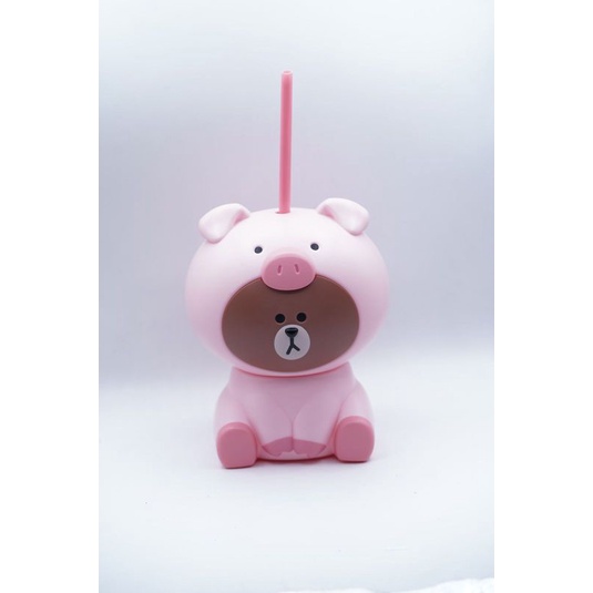 Tumbler Bottle Botol Minum Line Brown Piggy CGV Merchandise Karakter Drink Botlle Cute | 3.015.1280