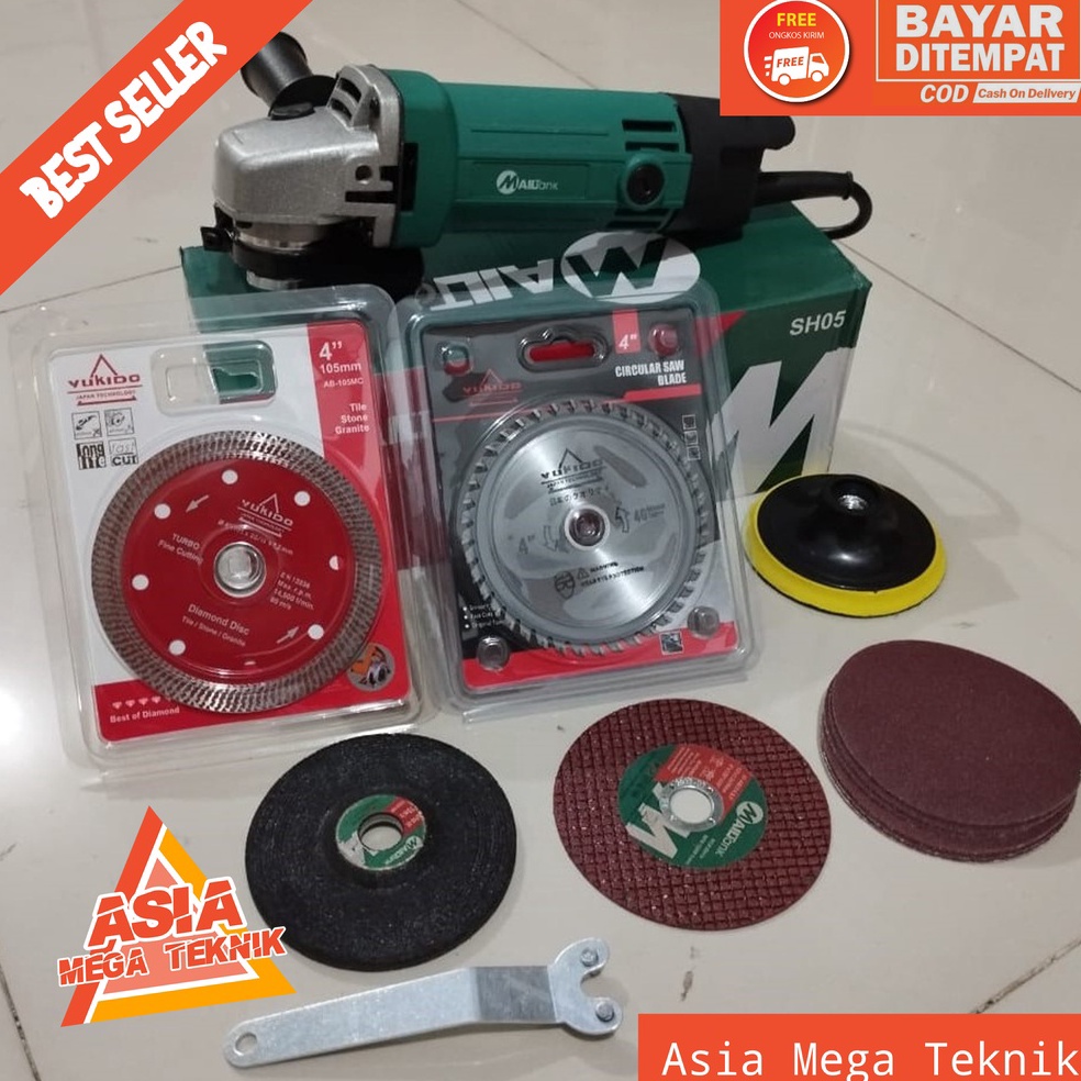 TERMURAH Paket Mesin Gerinda lengkap Mailtank SH05 Gerinda Tangan Murah dan Berkualitas