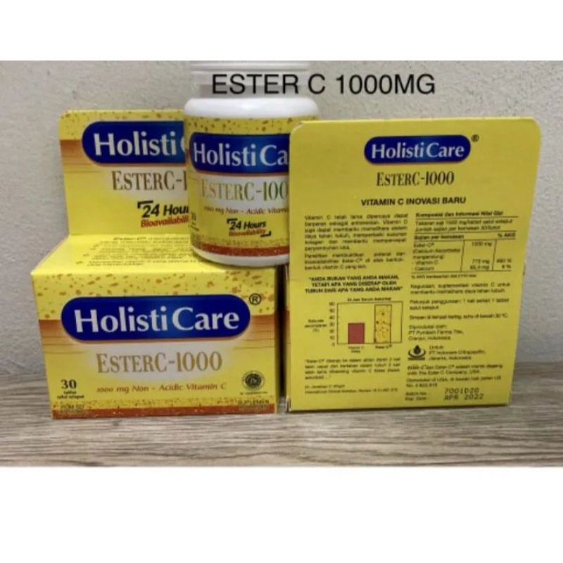 HOLISTICARE ESTER C-1000 30TABLET HOLISTICARE ESTER-C 1000MG 24 HOURS BIOAVAILABILITY