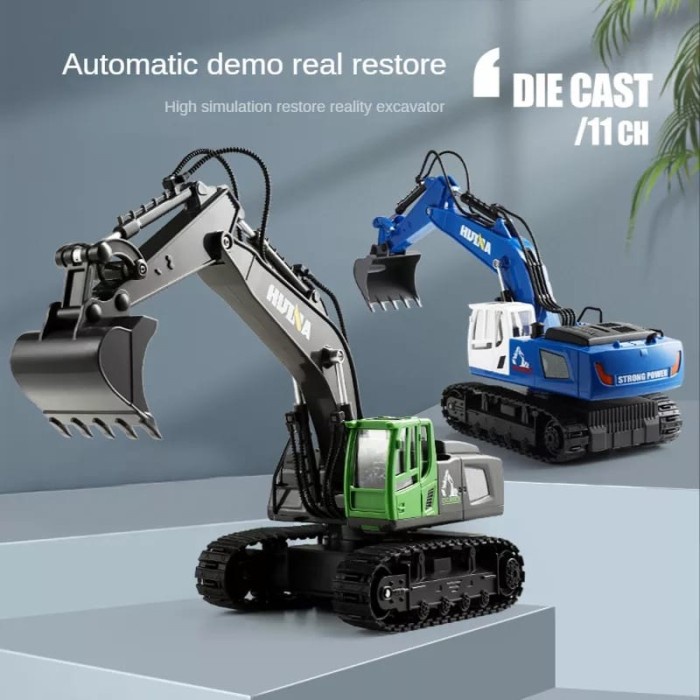 Huina 1331 Rc Excavator 1/16 9Ch Mainan Remote Control Alat Berat