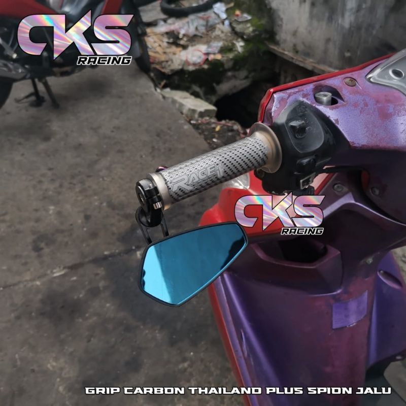 PAKET HANDGRIP GRIP HANFAL CARBON PLUS SPION JALU OVAL NMAX MIO BAET VARIO UNIVERSAL BISA SEMUA MOTOR