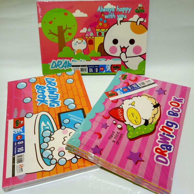 

AI4463 SATU PACK ( 10 PCS x 8 LEMBAR ) Buku Gambar A4 Dodo 95