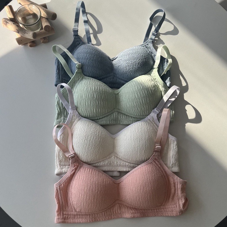 ❥ BH Bra motif garis lurus Push Up Style Senam Zumba Yoga Pakaian Dalam Wanita 202 WOW BANGET 28D