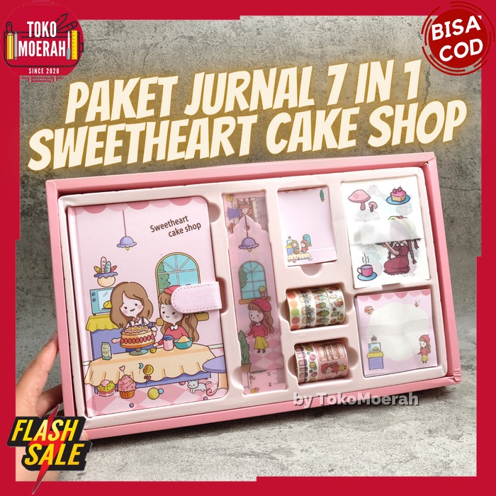 

Terlaris Paket Jurnal 7 In 1 Sweetheart Cake Shop Kado Alat Tulis Sweet Heart
