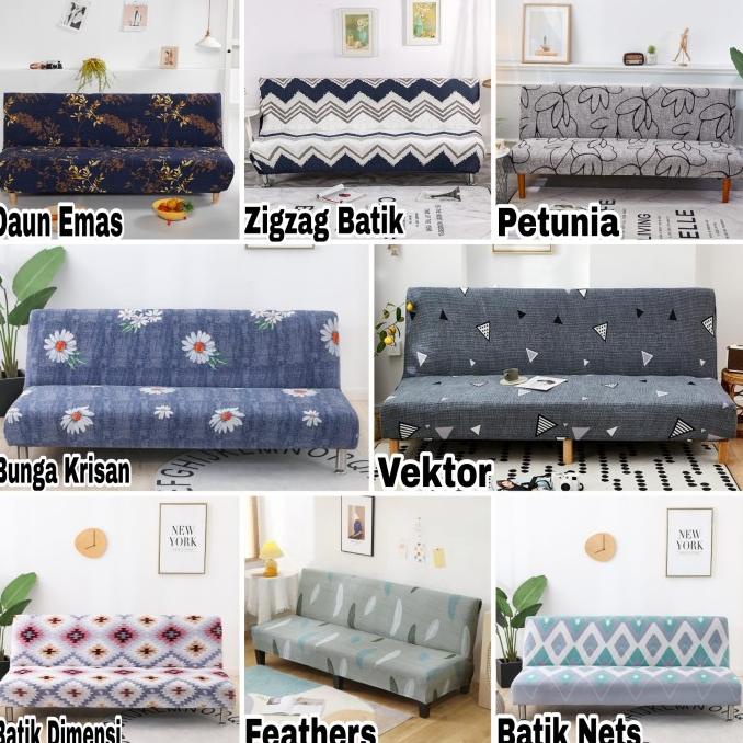 Cover Sofa Bed Informa Strecth-Sarung Penutup Sofa Bed Elastis Motif