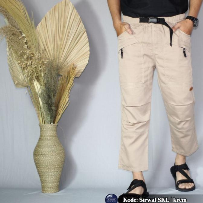 Celana Sirwal Muslim Outdoor Pria Bahan Katun Adem Dan Nyaman