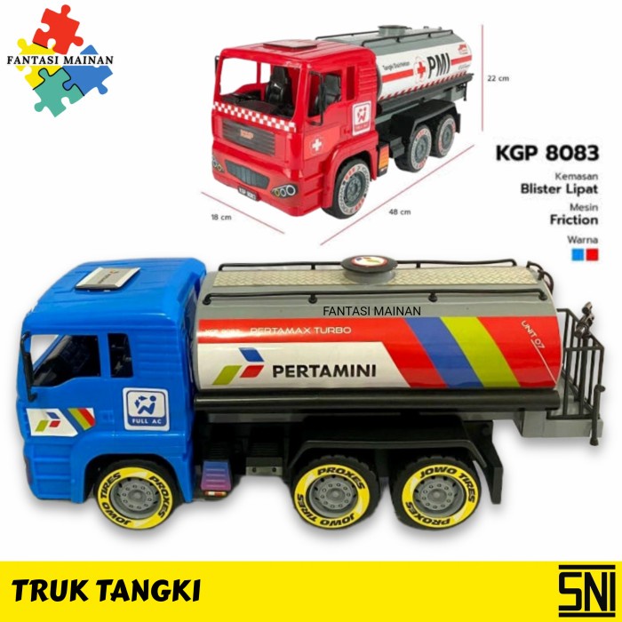 PROMO MAINAN MOBIL TRUK TANGKI PERTAMINA DAN PMI JUMBO - KGP 8083 TERLARIS