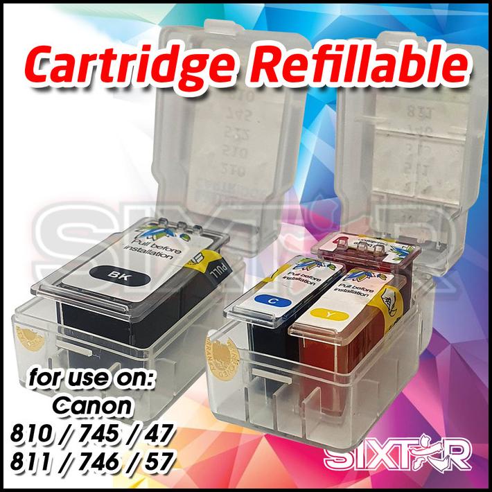 Paket Canon PG810 dan CL811 Refillable Cartridge Kosongan
