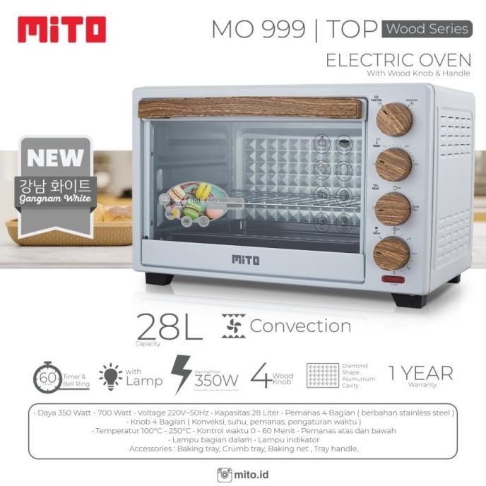 Mito Oven Listrik Low Watt MO 999 TOP - 28L MO999