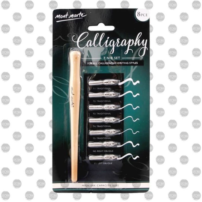 

Terlaris Mont Marte Pena Celup Kaligrafi Set 7 / Nib Calligraphy Set