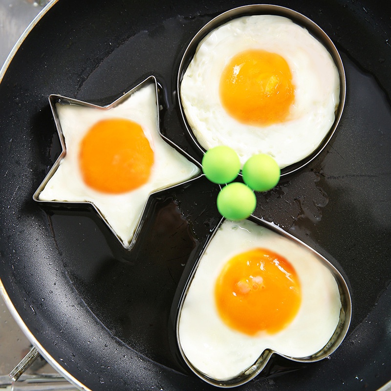 Holiven CETAKAN TELUR PANCAKE PUDING KUE ALAT MASAK DAPUR BENTUK BULAT DIY