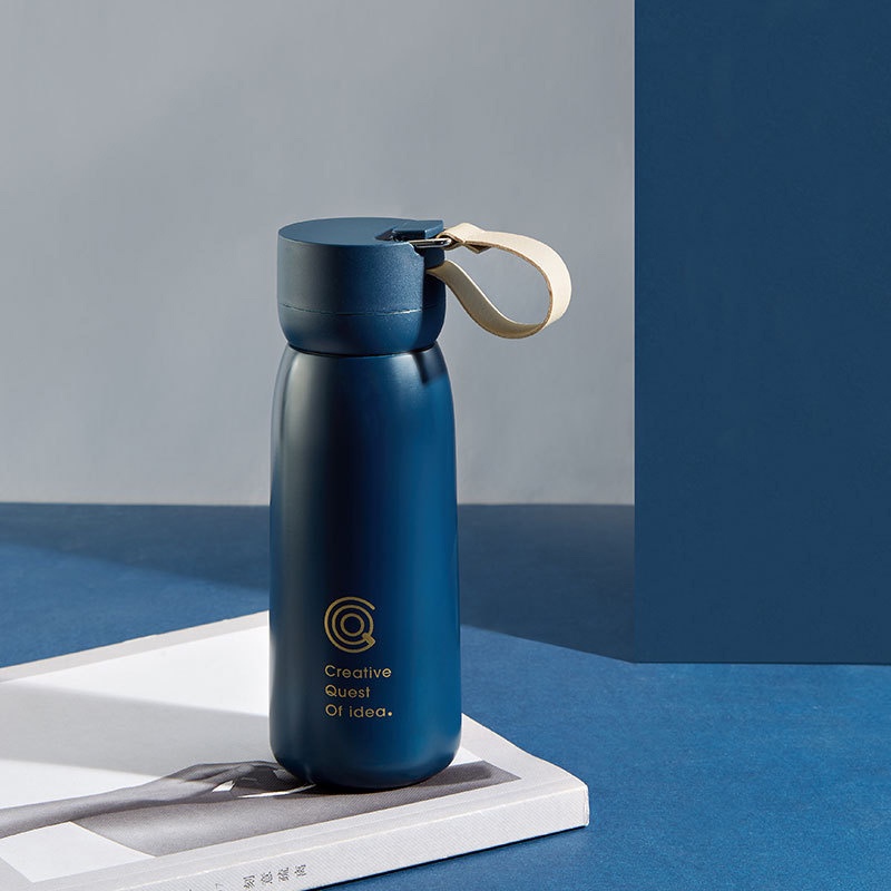 Holiven Termos Cangkir Portabel Mini Stainless Steel Lucu dan Sederhana 370ml