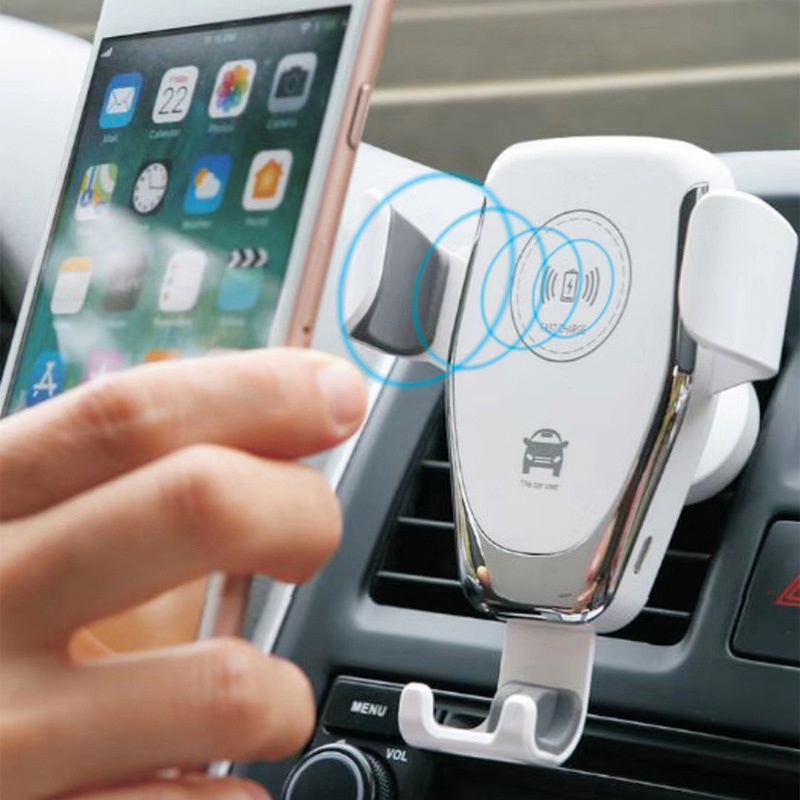 Holiven Smartphone HP iPhone Android Car Holder dengan Wireless Charger
