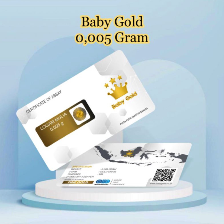 COD Baby Gold Logam Mulia 0,005 Gram Emas Mini Murni 24 Karat Batangan ➠Terlaris