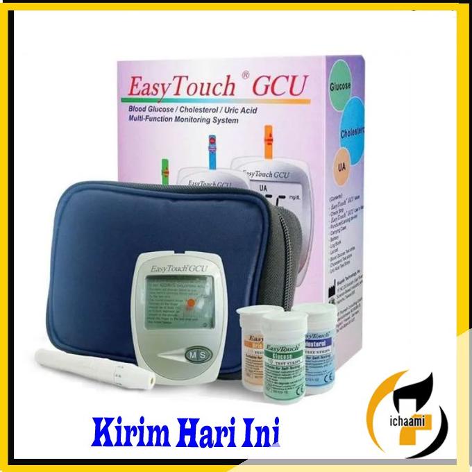 New Alat Cek Kolesterol Easy Touch GCU 3 in 1 Bisa Tes Gula Darah dan Asam Urat Juga Original Free T