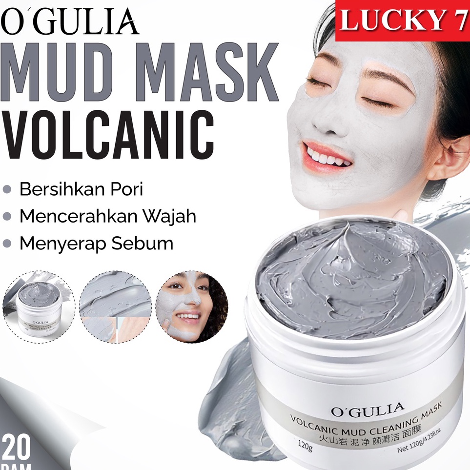 (C㊛62-❤) ( COD ) O GULIA Volcanic Mud Masker Lumpur Vulkanik Memutihkan Wajah dan Menghilangkan Kome