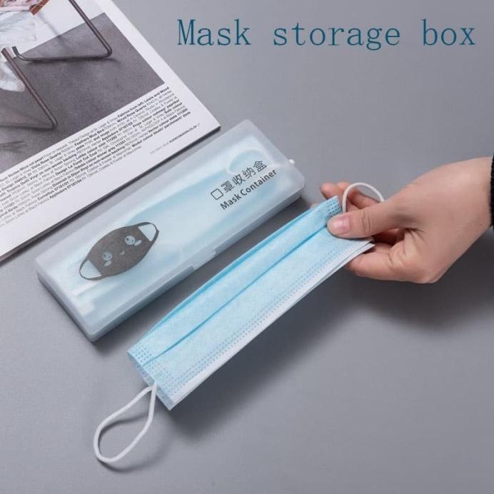 Free Mini Gold Paket Instan Ready Storage Mask Case Container Box Tempat Kotak Masker Kain Medis