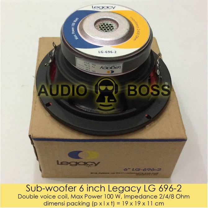Speaker Subwoofer 6 Inch Legacy Lg 696-2 / Subwoofer 6" Legacy Lg696-2