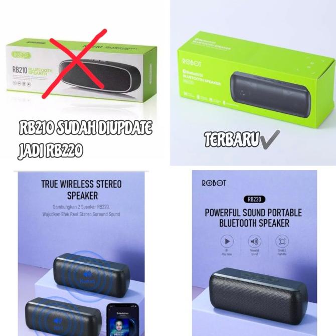 Speaker Bluetooth Robot Rb210 Original